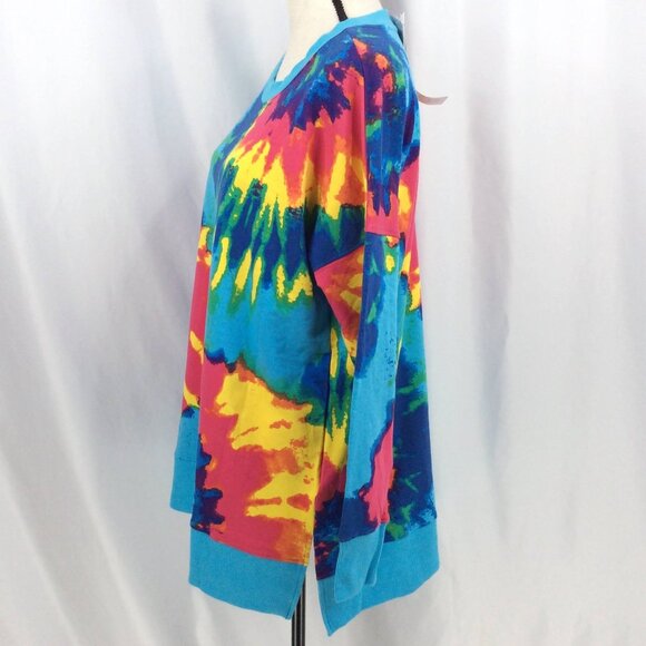 NWT LuLaRoe Hannah Crewneck Sweatshirt Womens Size Large Tie Dye Unicorn - Picture 5 of 9